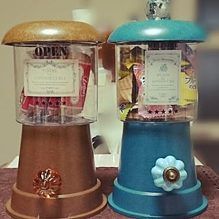 100均 ガチャガチャ風キャンディーポットのインテリア実例 Roomclip ルームクリップ