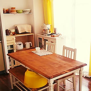 キッチン/mam/ダイニングテーブル＆チェア/引っ越したばかり/賃貸DIY...などのインテリア実例 - 2016-04-04 17:58:33