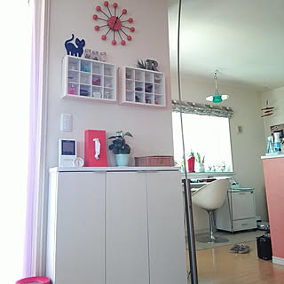 リビング/オレンジ/オレンジインテリア/ディスプレイコーナー/住みながら家売却...などのインテリア実例 - 2018-03-02 18:28:45