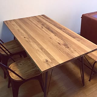 Frank Ⅲ TABLEのインテリア実例 | RoomClip(ルームクリップ) 税込 クラッシュゲート フランクIII 古材ダイニングテーブル ダイニングテーブル