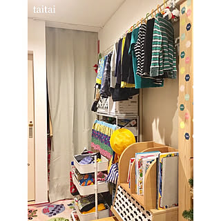 壁/天井/2017.11.19/山善収納部/子供服収納/こどもと暮らすインテリア...などのインテリア実例 - 2017-11-19 21:32:51