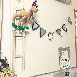 壁/天井/クリスマス/ハンドメイド作品♪/プチプラハンドメイド★/chiiのクリスマス雑貨シリーズ...などのインテリア実例 - 2017-11-18 09:56:17