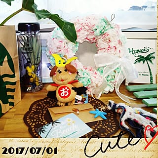 棚/NO GREEN NO LIFE/RCの出会いに感謝♡/いつもいいねやコメありがとうございます♡/リース 手作り...などのインテリア実例 - 2017-07-01 11:07:59