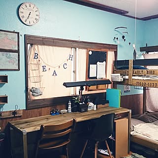 子供部屋 学習机diyのインテリア 手作りの実例 Roomclip ルームクリップ