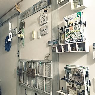 壁/天井/画用紙バーンスター★/スマイル雑貨(*☻-☻*)/cafe&bar扉風/セリア雑貨リメイク★...などのインテリア実例 - 2017-05-20 13:11:47