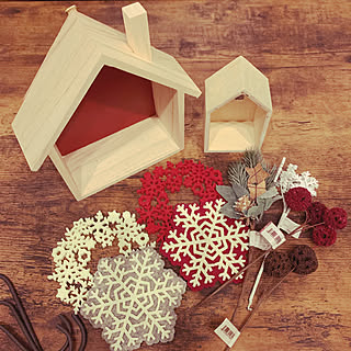 ピック/ハウスオブジェシェルフ/フエルトコースター/100均/Xmas雑貨...などのインテリア実例 - 2019-09-25 22:43:08