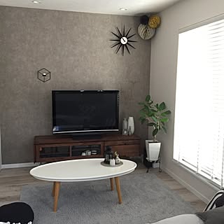ケユカのテレビボードのインテリア実例 | RoomClip(ルームクリップ) 北川景子 ウォールナット テレビボード マライカ KEYUCA リビング収納