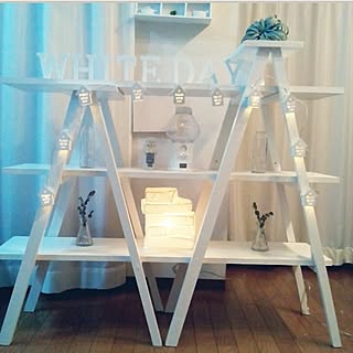 棚/●主人のDIY●/●myアイデア●/1日遅れのwhiteday♥/ディスプレイ棚⇒DIY♥...などのインテリア実例 - 2017-03-15 19:23:44