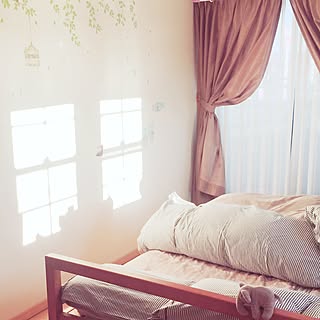 ベッド周り/ウォールステッカー/無印良品/IKEA/ニトリのインテリア実例 - 2017-02-12 17:39:38