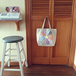 部屋全体/パッチワーク/ハンドメイド/スツールDIY/RoomClip5周年...などのインテリア実例 - 2017-05-04 12:08:30