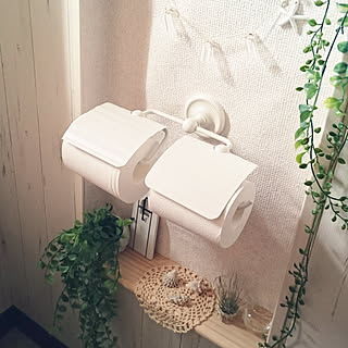 バス/トイレ/築30年リノベーション/緑が好き♡/観葉植物のある部屋/トイレDIY♪...などのインテリア実例 - 2017-08-05 16:36:39