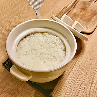 ごはんの鍋/ごはん♡/おひつ効果/コンロで自動炊飯/炊飯器のない生活...などのインテリア実例 - 2020-02-06 13:20:06