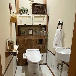 タンクレス風トイレDIY/イベント参加です/LIXIL/カフェ風インテリア/狭い我が家...などのインテリア実例 - 2020-01-31 21:30:44
