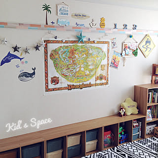 ベッド周り/夏っぽく/おもちゃ収納/キッズスペース/こどもスペース...などのインテリア実例 - 2018-05-11 11:16:34