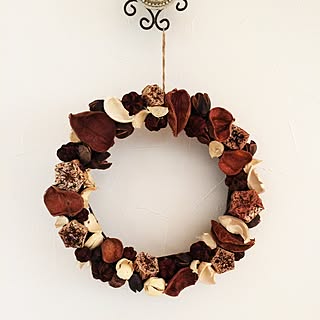 壁/天井/ポプリのリース/ポプリはIKEA/ポプリリース/ポプリ...などのインテリア実例 - 2016-04-22 13:54:48