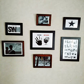壁/天井/北欧/癒やしの空間/フォトフレーム/フレームディスプレイ...などのインテリア実例 - 2018-03-06 09:25:25