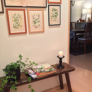 玄関/入り口/バリ洋書/アンティークボタニカルアート/バリ/キャンドル...などのインテリア実例 - 2016-10-09 11:01:37
