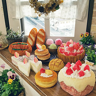 壁/天井/スクイーズ作り楽しい(*^^*)/実物大♡/いちごタルト/パンケーキ/イチゴショートケーキ...などのインテリア実例 - 2017-10-31 18:40:21
