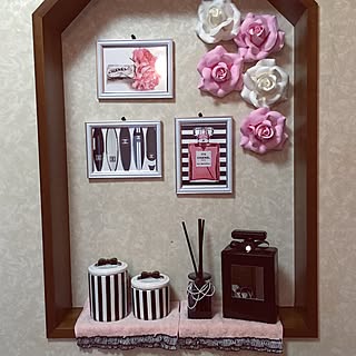 玄関/入り口/モノトーン/ピンク/薔薇/雑貨...などのインテリア実例 - 2016-09-13 15:16:05