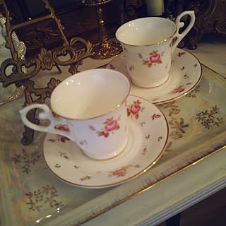 キッチン/薔薇/ピンク/アンティーク/食器...などのインテリア実例 - 2016-01-12 07:47:15