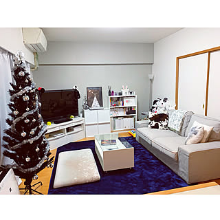 冬支度/クリスマスツリー/クリスマス/うさぎ部/ラグ ネイビー...などのインテリア実例 - 2019-11-04 20:37:25