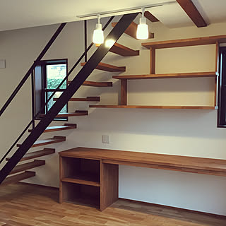 パソコンデスク 階段下のインテリア実例 Roomclip ルームクリップ