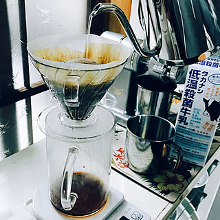 キッチン/ハリオV60/キントーコーヒージャグ/カリタコーヒーポット/カリタナイスカットミル...などのインテリア実例 - 2017-12-14 02:31:00