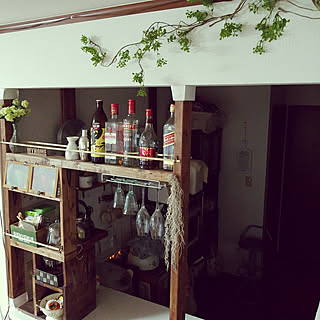 キッチン/回復なしの家/賃貸戸建て/家族4人で暮らす/ディアウォール DIY...などのインテリア実例 - 2017-08-15 16:47:45