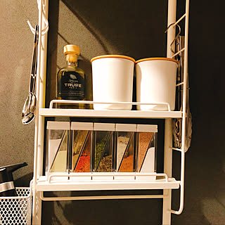 キッチン棚/キッチン収納/軽量スプーン/砂糖入れ/つっぱり棒棚...などのインテリア実例 - 2020-05-29 12:47:43