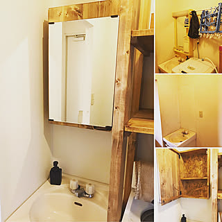 バス/トイレ/鏡 洗面所/鏡 DIY/鏡 リメイク/一人暮らし...などのインテリア実例 - 2019-01-22 20:34:18