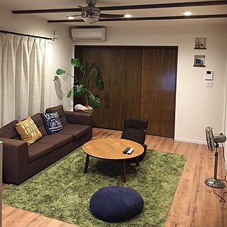 リビング/IKEAテーブル/扇風機出しました/ナチュラル/Instagram→izumi_0129のインテリア実例 - 2017-06-21 01:45:01