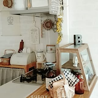 棚/かご大好き/いいね、フォロー本当に感謝です♡/カッティングボード/ニトリのケトル...などのインテリア実例 - 2017-04-21 09:46:15