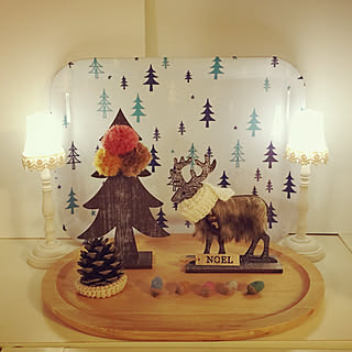 棚/ちょっとだけXmas気分♡/DAISOの商品がいっぱいだ♪/ナチュラル/ほっこり♡...などのインテリア実例 - 2017-11-07 19:20:28