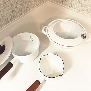 白い鍋のインテリア実例 | RoomClip(ルームクリップ) 日本最大のブランド 白い鍋 食器
