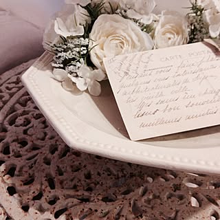 リビング/アンティーク/モントロー/ホワイト/シャビー...などのインテリア実例 - 2015-01-03 13:35:19