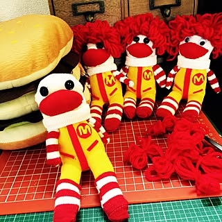 ハンドメイド ドナルドマクドナルド のおしゃれなアレンジ 飾り方のインテリア実例 Roomclip ルームクリップ