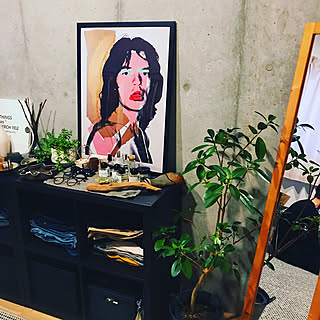 インダストリアルインテリア アートのある暮らしのインテリア実例 Roomclip ルームクリップ