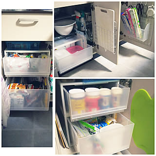 キッチン/収納/無印ppケース/ワイヤーネット収納/シンク下収納...などのインテリア実例 - 2018-08-23 20:03:58