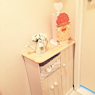 バス/トイレ/トイレットペーパーホルダー/ペイントしたけど微妙( ̄∀ ̄)/ナチュラルフレンチ/賃貸マンション/ホワイト化計画♪...などのインテリア実例 - 2017-07-26 09:22:14