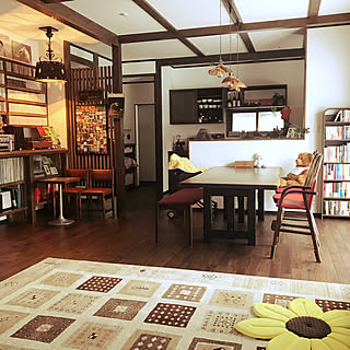 和室からの眺め/ダイニングテーブル/カウンターキッチン/レコード棚/秋田木工...などのインテリア実例 - 2018-01-29 19:30:36