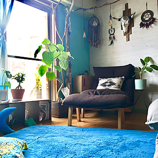 青いラグのインテリア実例 Roomclip ルームクリップ