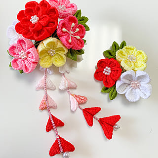 七五三手作りちりめん細工の髪飾りのインテリア実例 Roomclip ルームクリップ