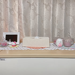 カーテンのある暮らし/カーテン/キティちゃん/キティ/リップクリーム...などのインテリア実例 - 2020-09-06 09:51:21