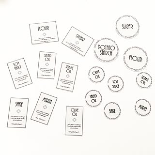 キッチン/調味料ラベル/ハンドメイド/白黒グレー/白黒...などのインテリア実例 - 2016-02-05 19:06:49