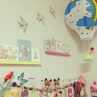壁/天井/パステルカラー/カラフル/ごちゃごちゃ/気球...などのインテリア実例 - 2015-03-25 23:08:42