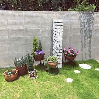 ブロック塀を隠したいのです 庭づくり中のインテリア実例 Roomclip ルームクリップ