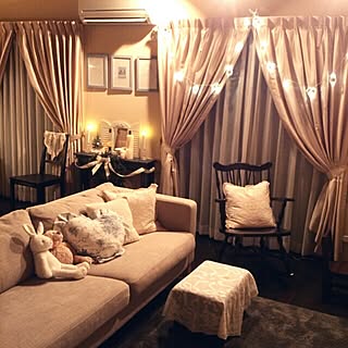 リビング/クリスマス/イルミネーションライト/IKEAのリース/IKEAのイルミネーション...などのインテリア実例 - 2013-12-17 19:44:39