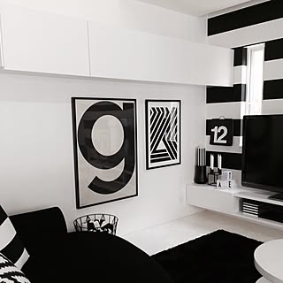 白黒 シマシマのインテリア実例 2ページ目 Roomclip ルームクリップ