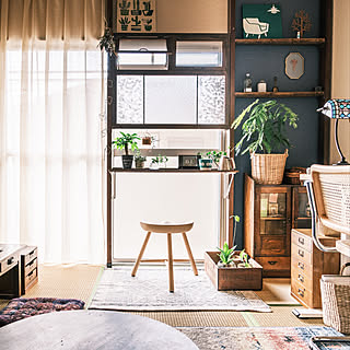アクセントクロス 昭和レトロのおしゃれなインテリア 部屋 家具の実例 Roomclip ルームクリップ
