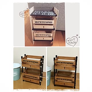 約一年半ぶりのDIY⁈/突っ張り棒/思いつきで作成 第2弾/久々にセリアの木箱を発見したので…/セリア...などのインテリア実例 - 2017-02-26 05:25:55